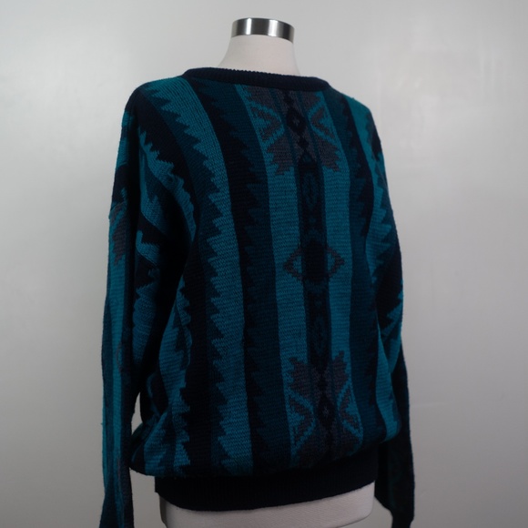 Pendleton Blue Wool Long Sleeve L Sweater - Picture 2 of 8
